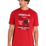 Polera Manga Corta Casual Hombre CENTENNIAL 100 YEARS GRAPHIC TEE  Roja Cat