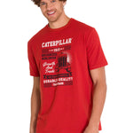 Polera Manga Corta Casual Hombre CENTENNIAL 100 YEARS GRAPHIC TEE  Roja Cat