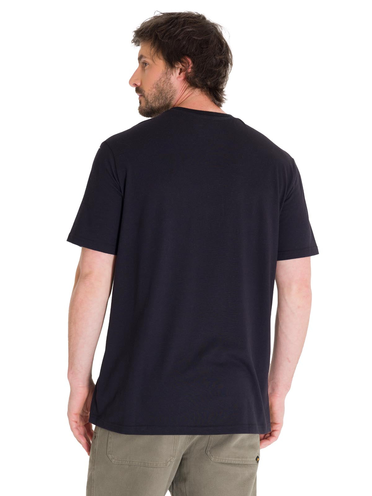 Polera Manga Corta Casual Hombre D SERIES GRAPHIC TEE Negra Cat