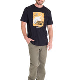 Polera Manga Corta Casual Hombre D SERIES GRAPHIC TEE Negra Cat