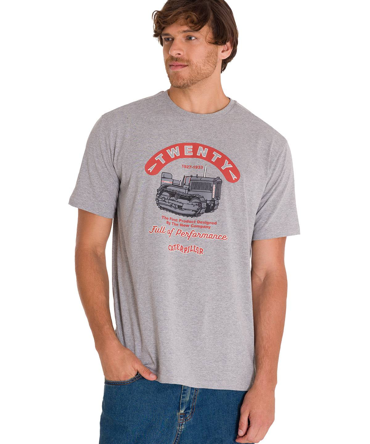 Polera Manga Corta Casual Hombre PROJECTS GRAPHIC TEE Gris Cat