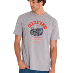 Polera Manga Corta Casual Hombre PROJECTS GRAPHIC TEE Gris Cat