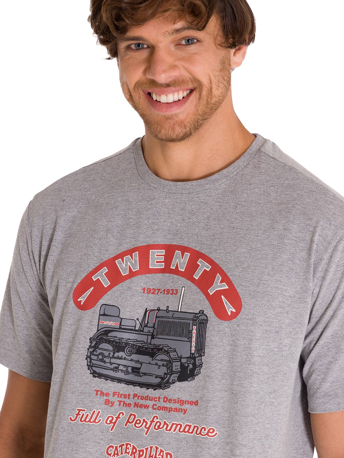 Polera Manga Corta Casual Hombre PROJECTS GRAPHIC TEE Gris Cat