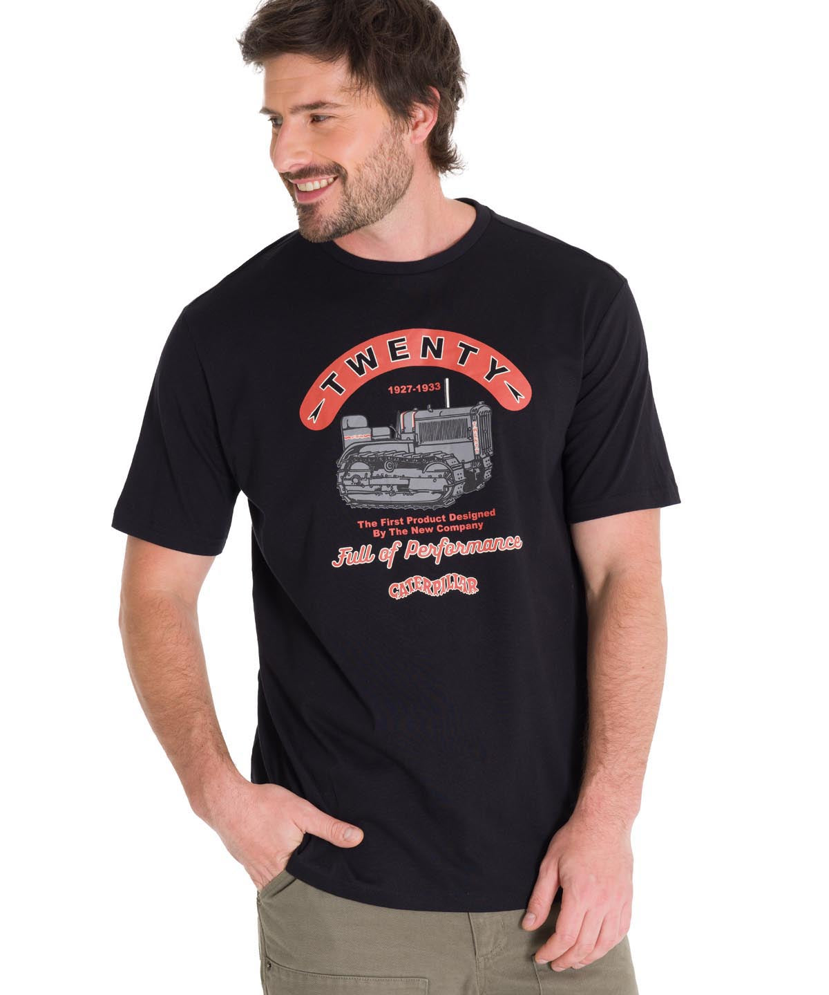 Polera Manga Corta Casual Hombre PROJECTS GRAPHIC TEE Negra Cat