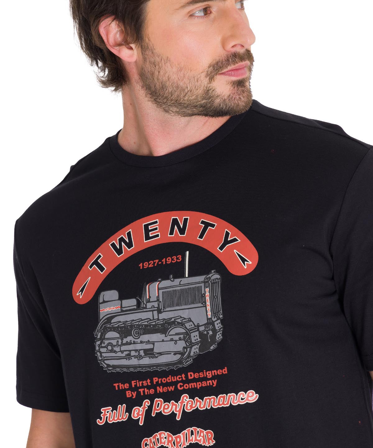 Polera Manga Corta Casual Hombre PROJECTS GRAPHIC TEE Negra Cat