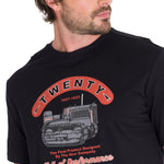 Polera Manga Corta Casual Hombre PROJECTS GRAPHIC TEE Negra Cat