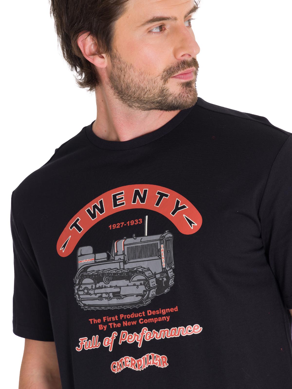 Polera Manga Corta Casual Hombre PROJECTS GRAPHIC TEE Negra Cat