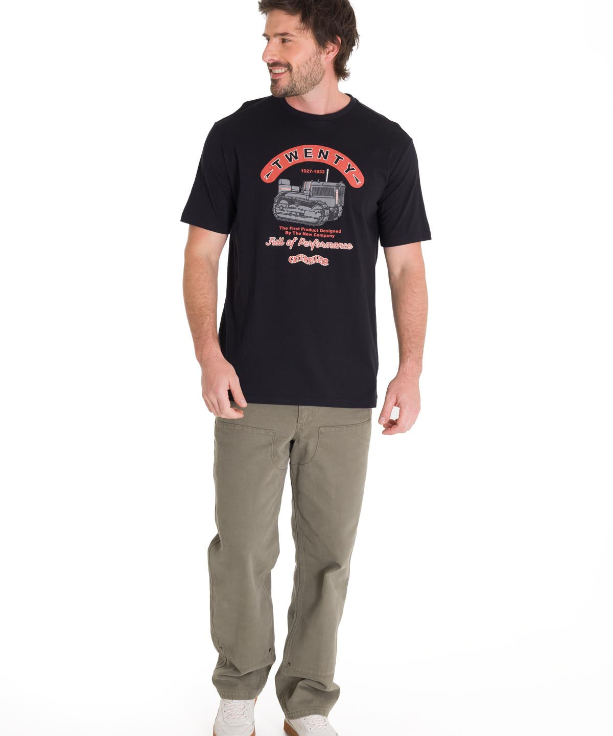 Polera Manga Corta Casual Hombre PROJECTS GRAPHIC TEE Negra Cat