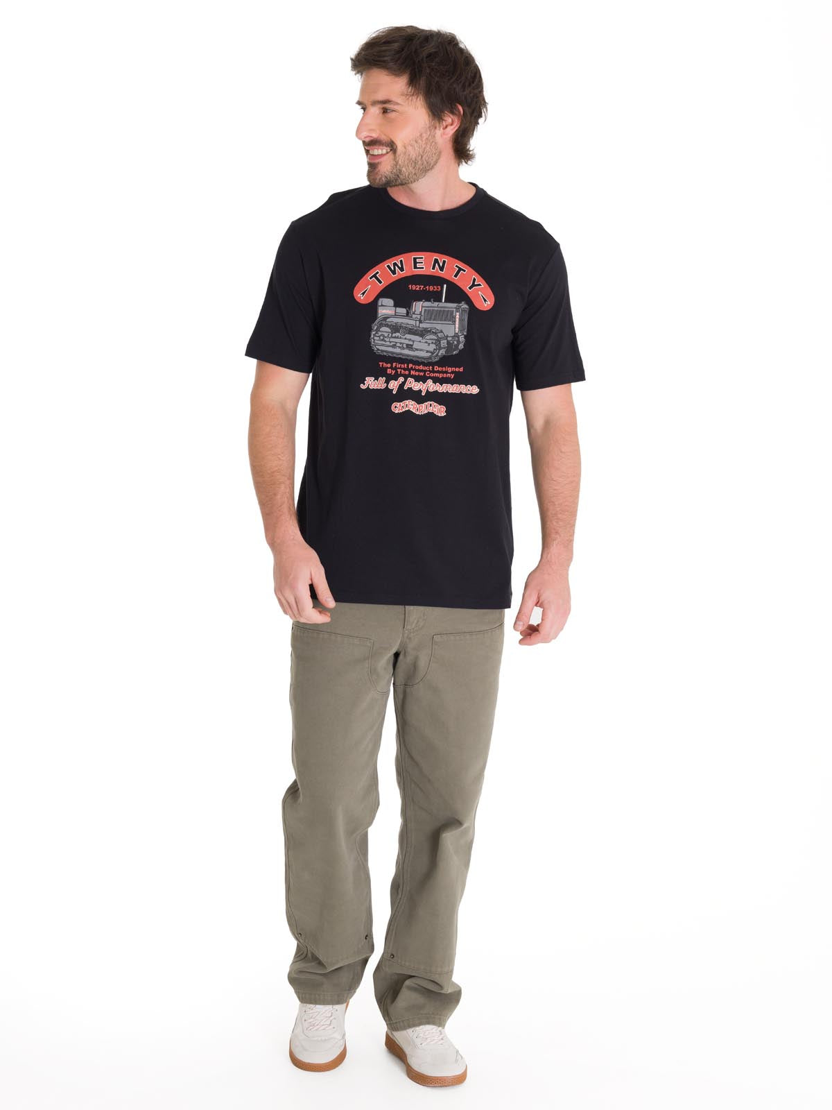 Polera Manga Corta Casual Hombre PROJECTS GRAPHIC TEE Negra Cat