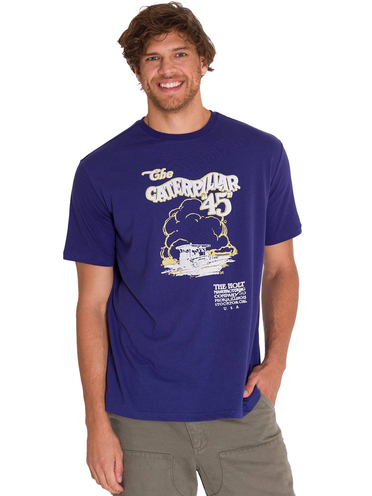 Polera Manga Corta Casual Hombre PROJECTS GRAPHIC TEE Indigo Cat