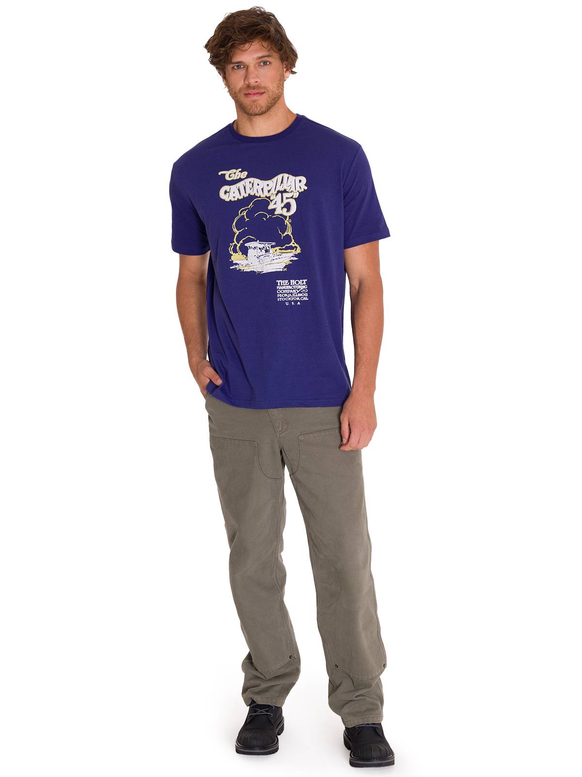 Polera Manga Corta Casual Hombre PROJECTS GRAPHIC TEE Indigo Cat