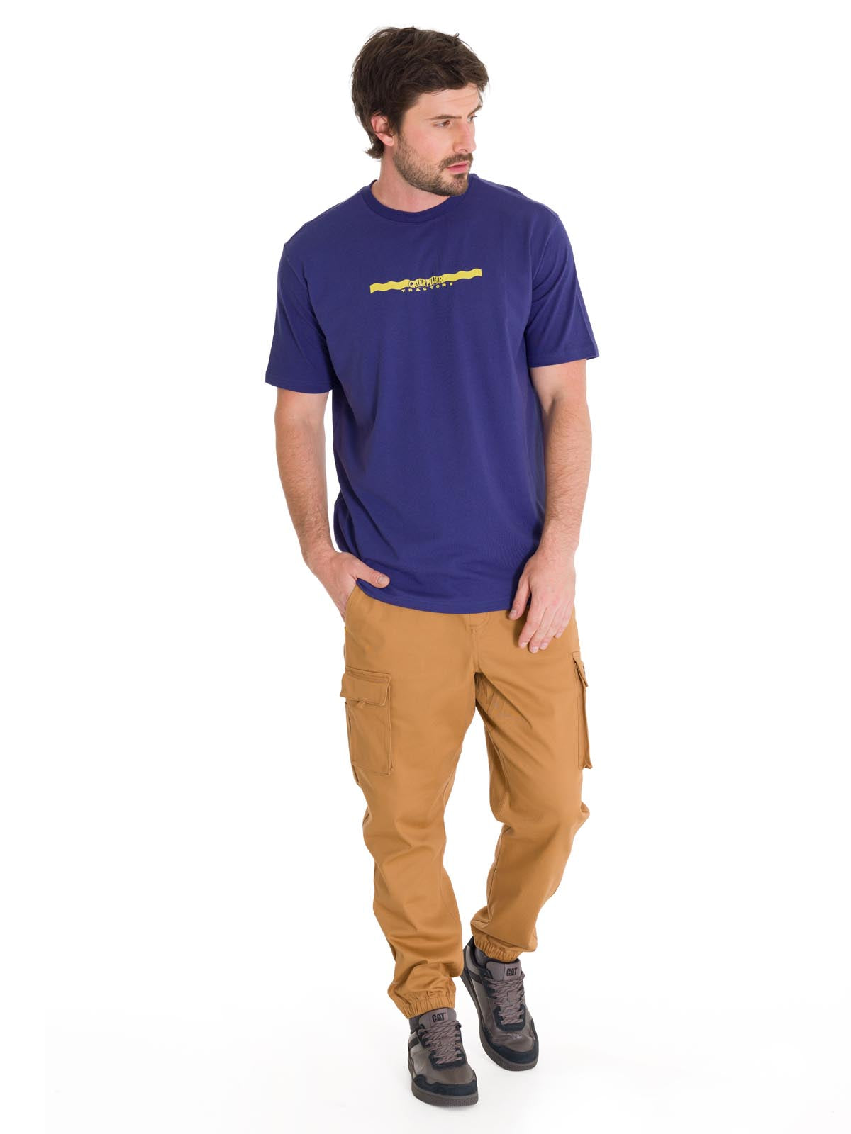 Polera Manga Corta Casual Hombre PROJECTS GRAPHIC TEE Indigo Cat