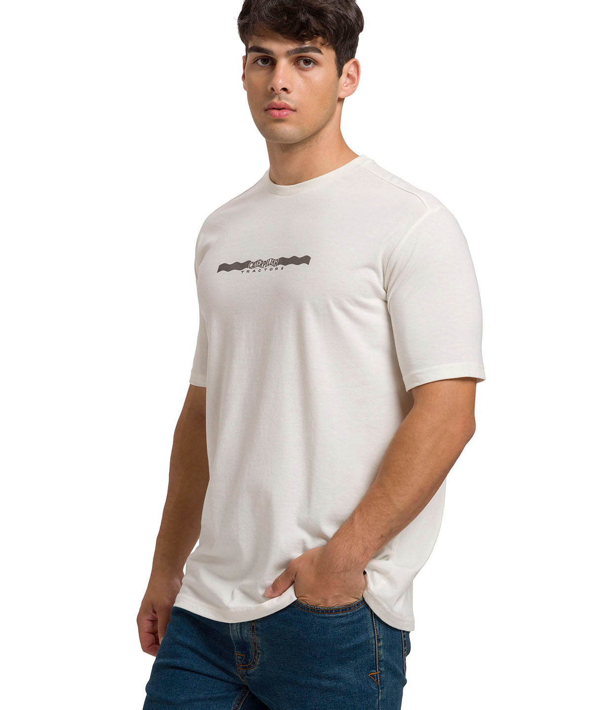 Polera Manga Corta Casual Hombre PROJECTS GRAPHIC TEE Perla Cat