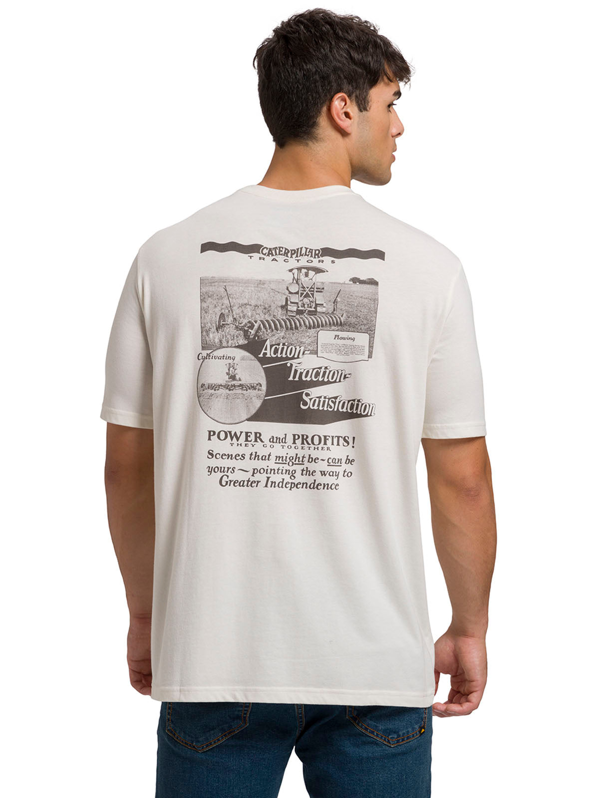 Polera Manga Corta Casual Hombre PROJECTS GRAPHIC TEE Perla Cat