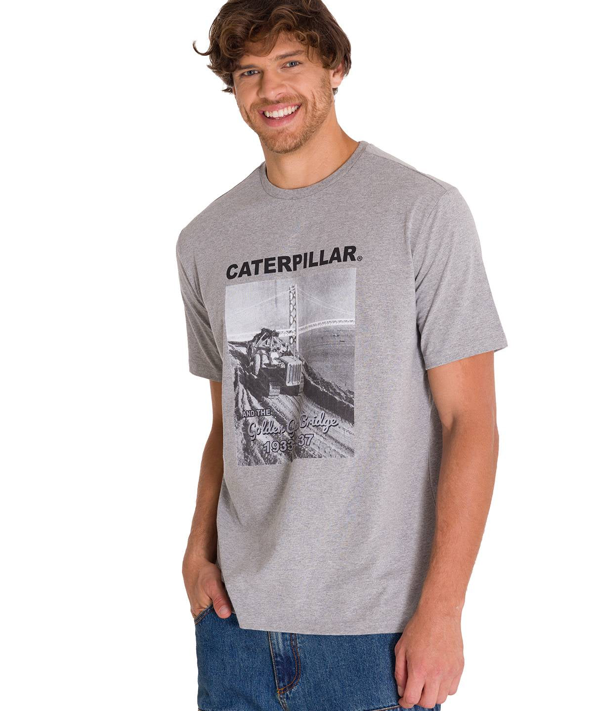 Polera Manga Corta Casual Hombre PROJECTS GRAPHIC TEE Blanca Cat