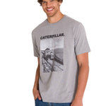 Polera Manga Corta Casual Hombre PROJECTS GRAPHIC TEE Blanca Cat