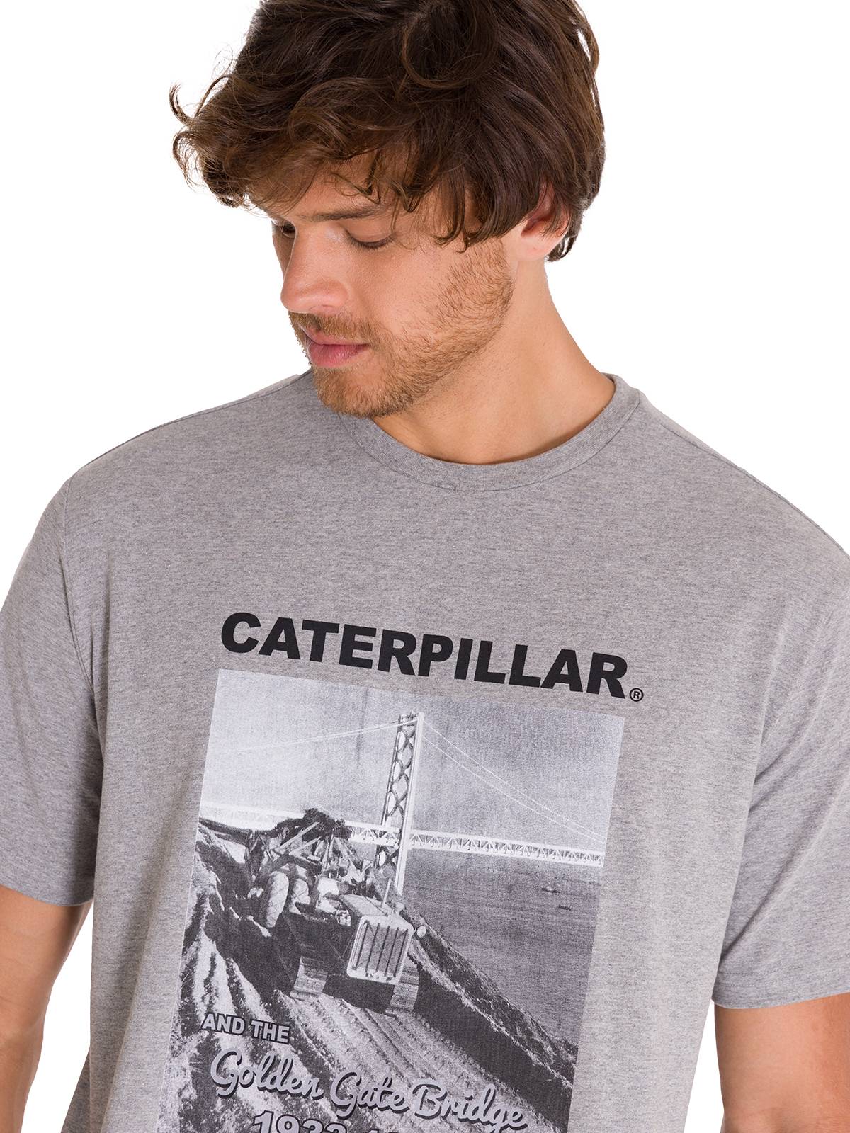 Polera Manga Corta Casual Hombre PROJECTS GRAPHIC TEE Blanca Cat