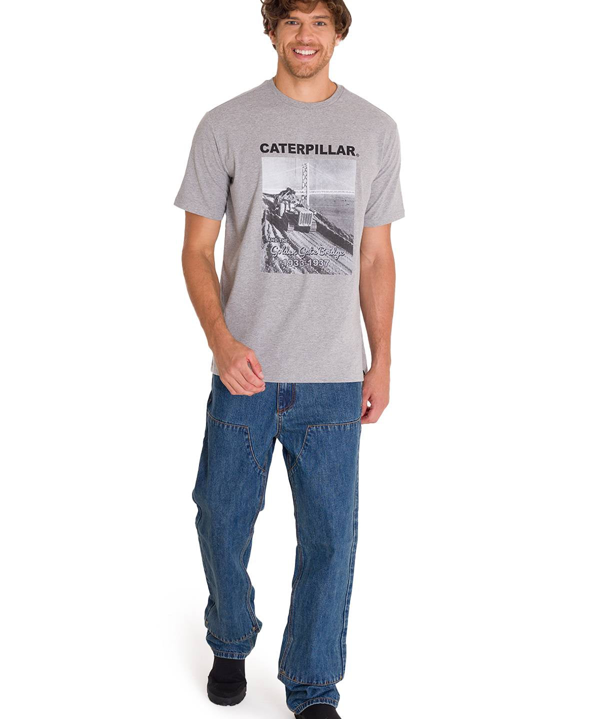 Polera Manga Corta Casual Hombre PROJECTS GRAPHIC TEE Blanca Cat