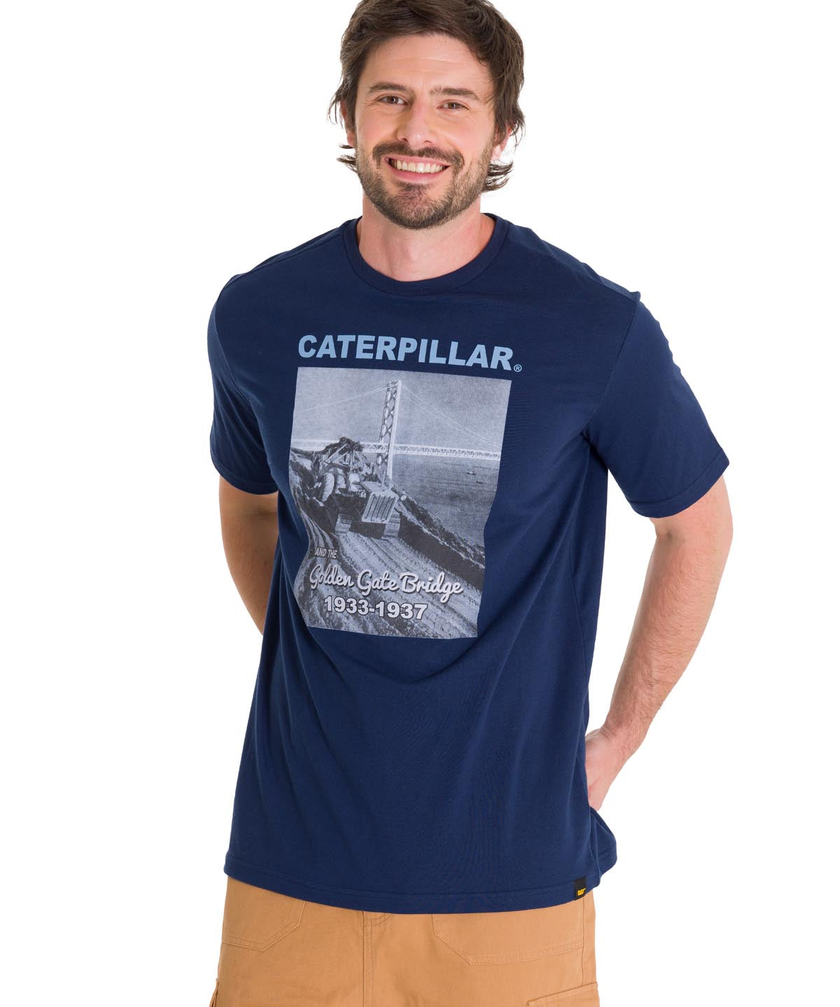 Polera Manga Corta Casual Hombre PROJECTS GRAPHIC TEE Azul Marino Cat