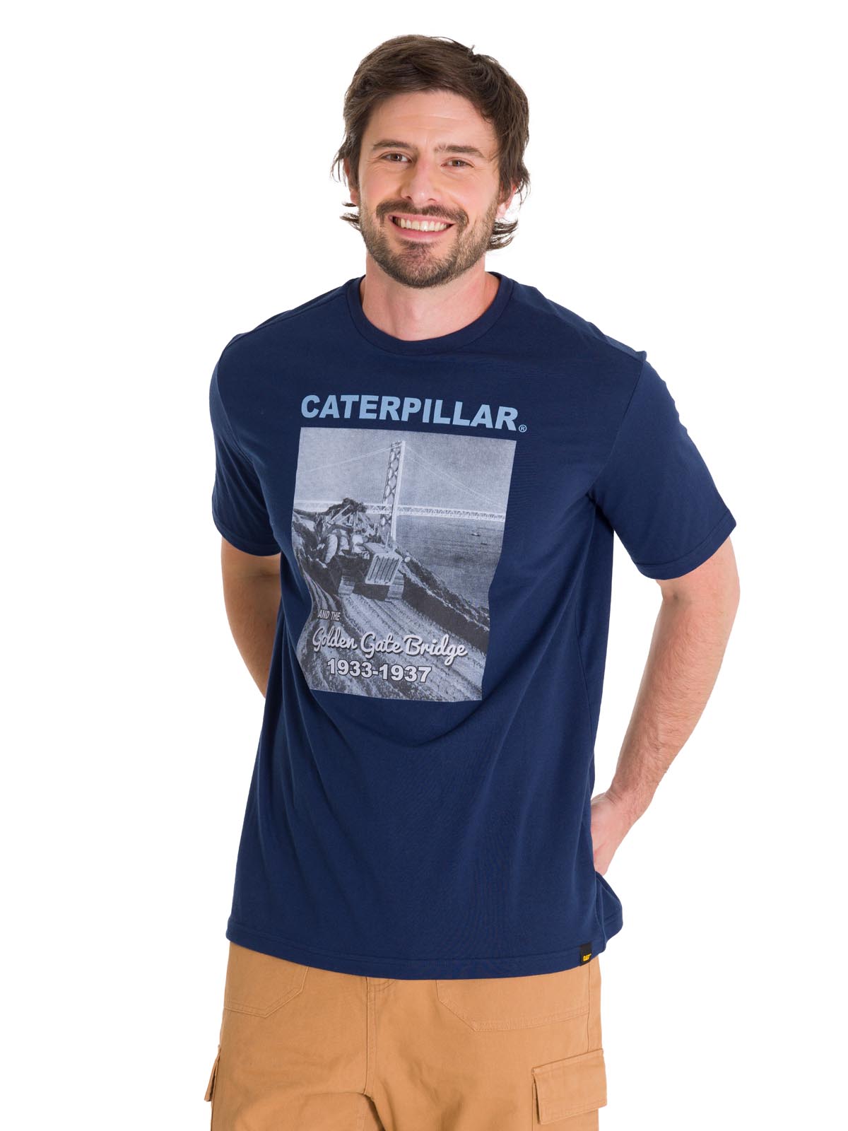 Polera Manga Corta Casual Hombre PROJECTS GRAPHIC TEE Azul Marino Cat