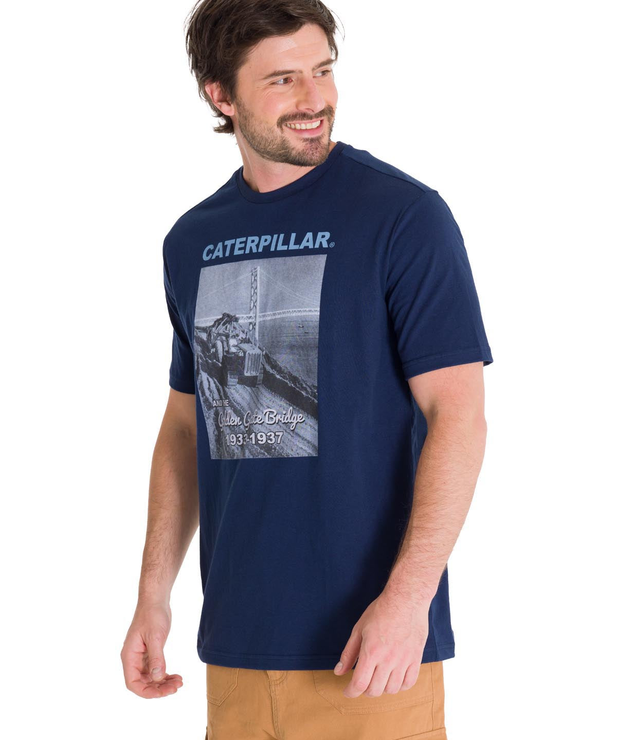 Polera Manga Corta Casual Hombre PROJECTS GRAPHIC TEE Azul Marino Cat