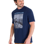 Polera Manga Corta Casual Hombre PROJECTS GRAPHIC TEE Azul Marino Cat