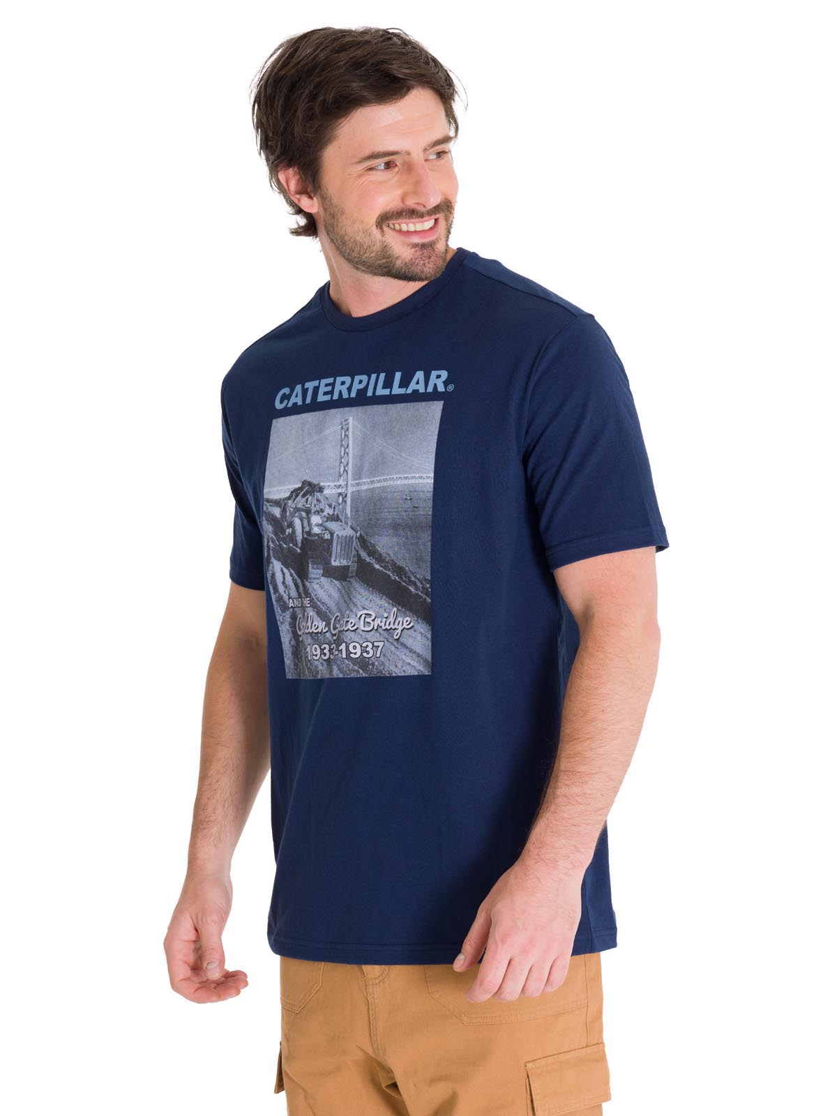 Polera Manga Corta Casual Hombre PROJECTS GRAPHIC TEE Azul Marino Cat