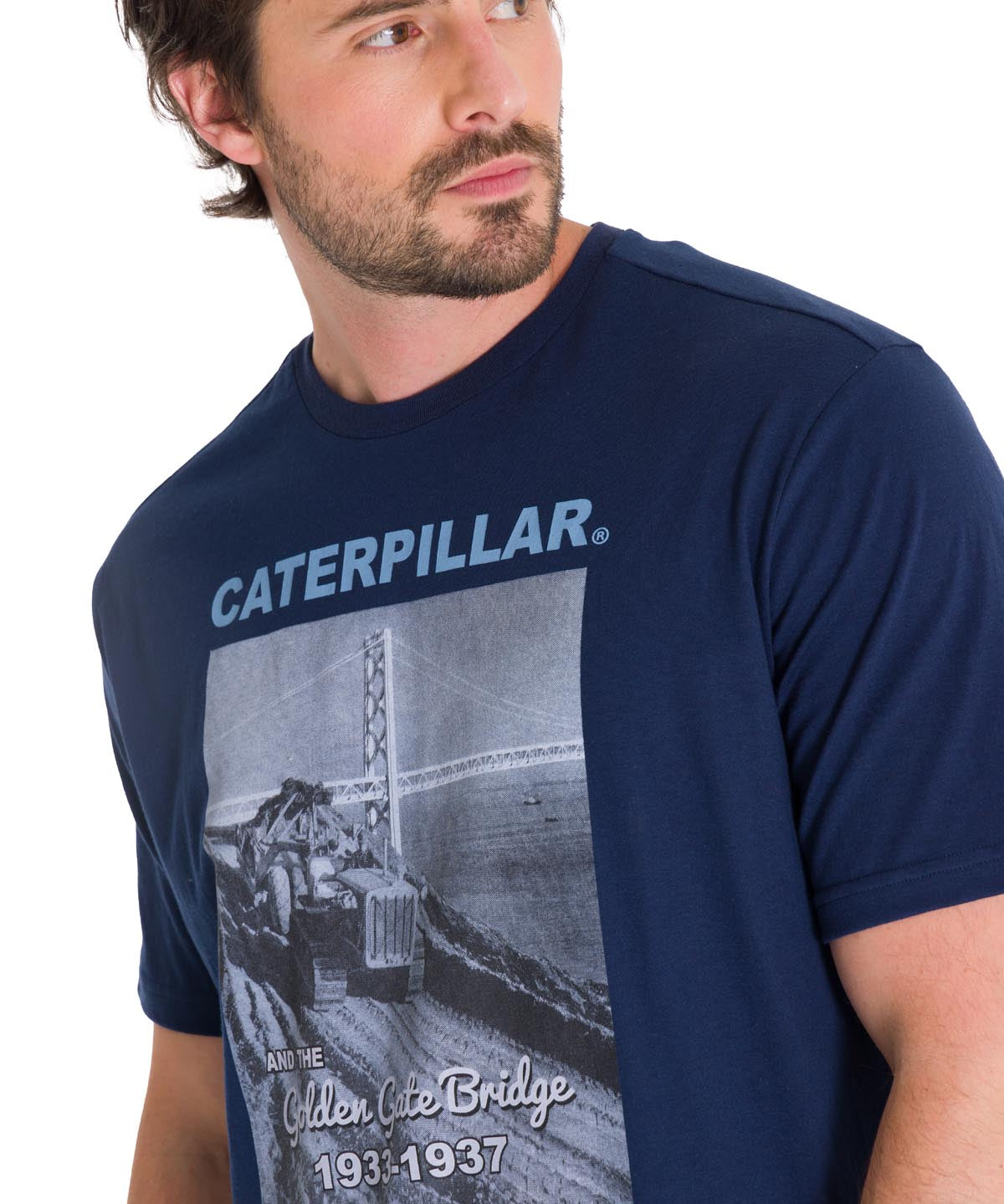 Polera Manga Corta Casual Hombre PROJECTS GRAPHIC TEE Azul Marino Cat