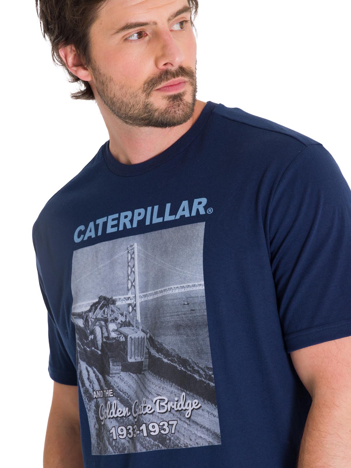 Polera Manga Corta Casual Hombre PROJECTS GRAPHIC TEE Azul Marino Cat