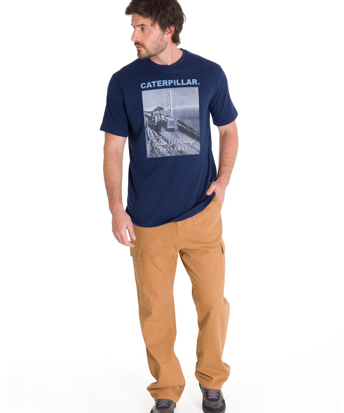 Polera Manga Corta Casual Hombre PROJECTS GRAPHIC TEE Azul Marino Cat