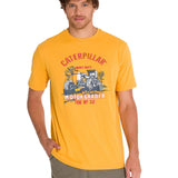 Polera Manga Corta Casual Hombre EQUIPMENT GRAPHIC TEE Amarilla Cat