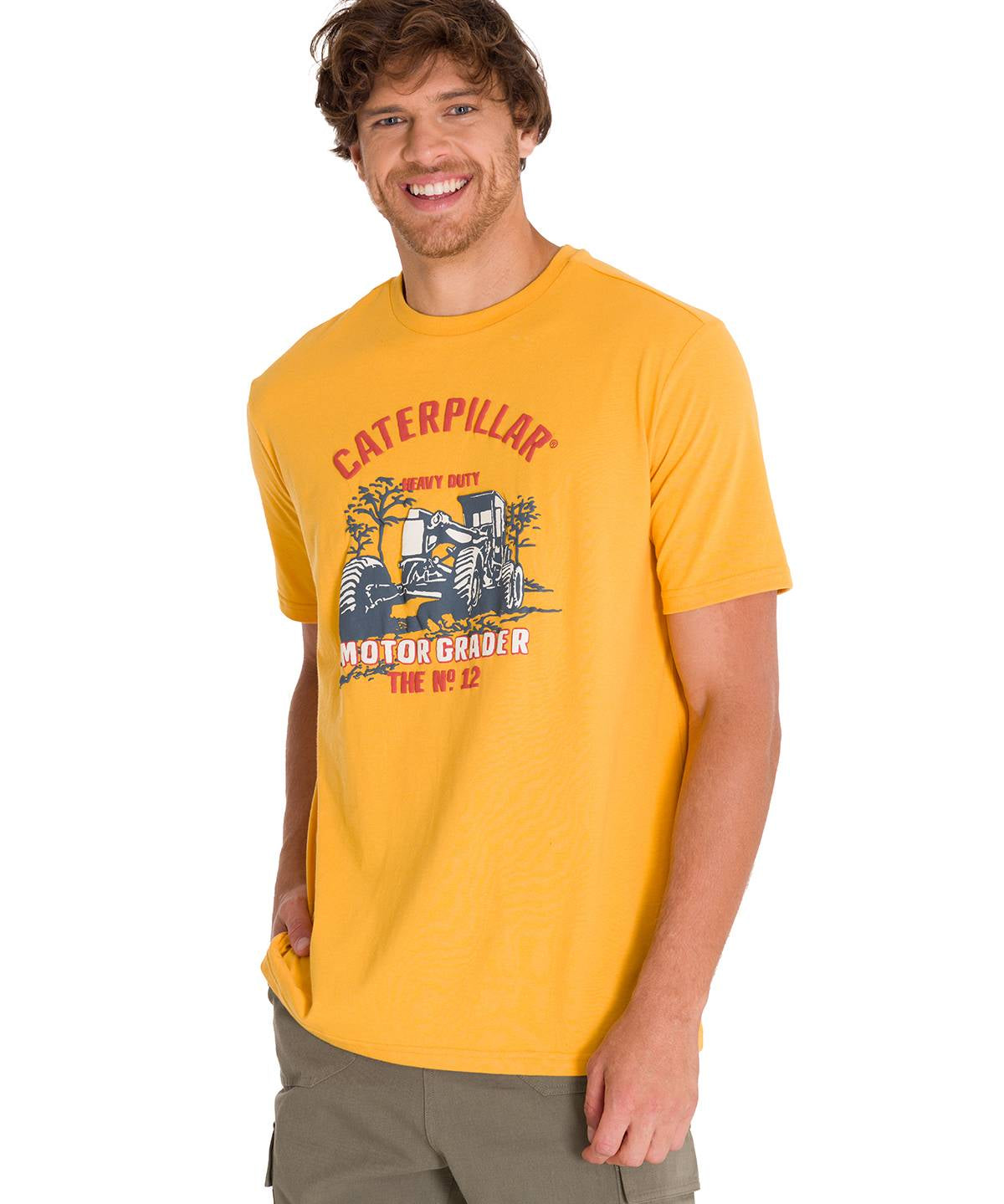 Polera Manga Corta Casual Hombre EQUIPMENT GRAPHIC TEE Amarilla Cat