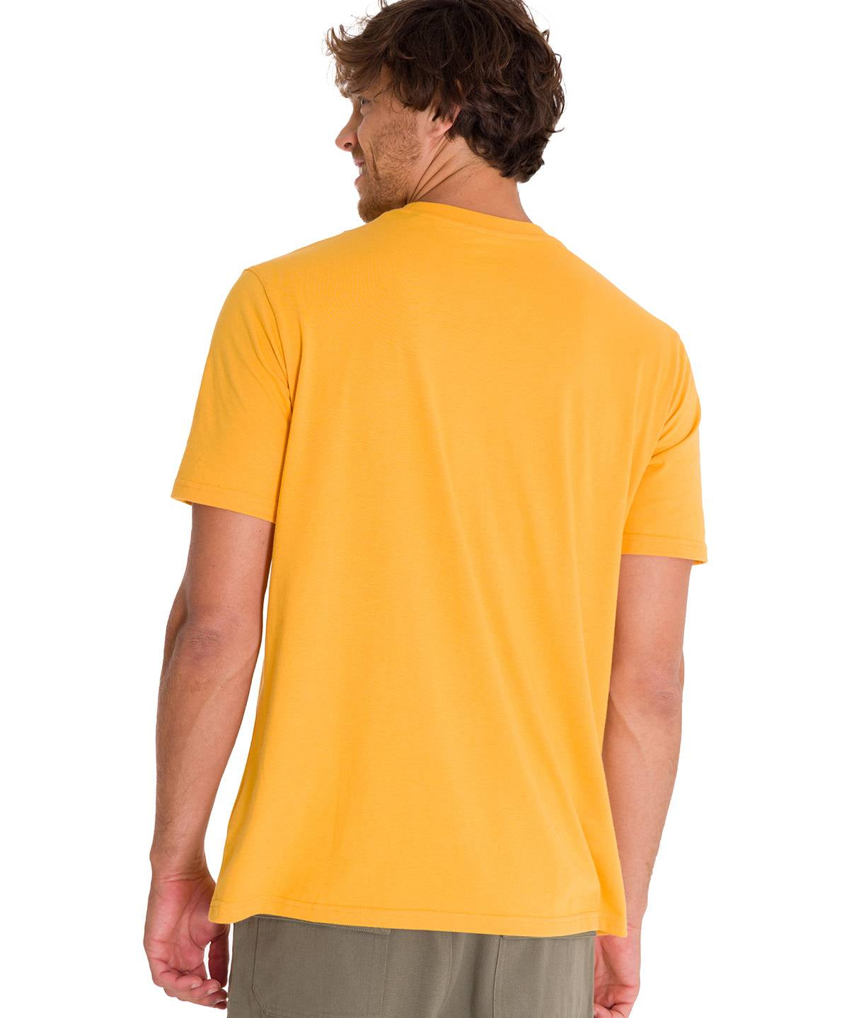 Polera Manga Corta Casual Hombre EQUIPMENT GRAPHIC TEE Amarilla Cat