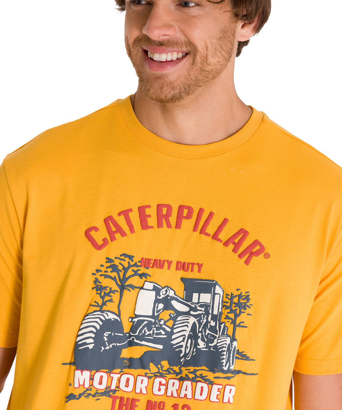 Polera Manga Corta Casual Hombre EQUIPMENT GRAPHIC TEE Amarilla Cat