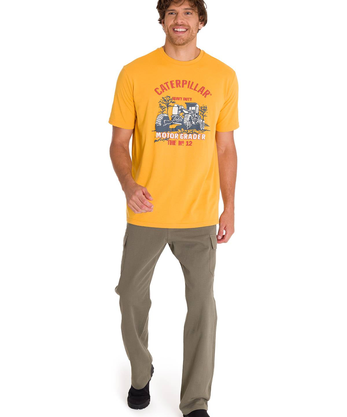 Polera Manga Corta Casual Hombre EQUIPMENT GRAPHIC TEE Amarilla Cat