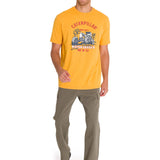 Polera Manga Corta Casual Hombre EQUIPMENT GRAPHIC TEE Amarilla Cat