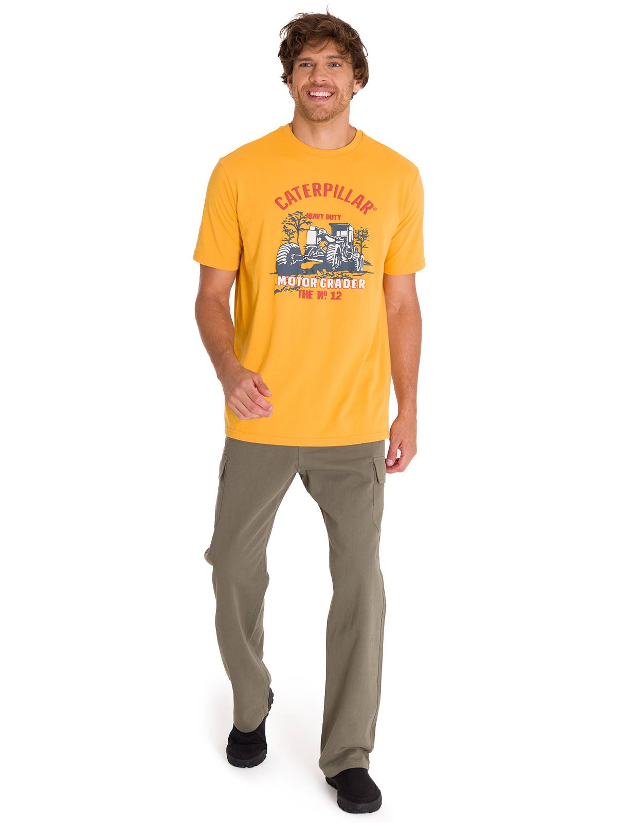 Polera Manga Corta Casual Hombre EQUIPMENT GRAPHIC TEE Amarilla Cat