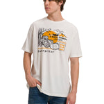 Polera Manga Corta Casual Hombre EQUIPMENT GRAPHIC TEE  Blanca Cat