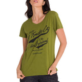 Polera Manga Corta Casual Mujer CREW EVERYDAY GRAPHIC TEE Verde Cat