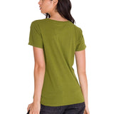 Polera Manga Corta Casual Mujer CREW EVERYDAY GRAPHIC TEE Verde Cat