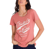 Polera Manga Corta Casual Mujer CREW EVERYDAY GRAPHIC TEE Rosada Cat