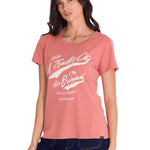 Polera Manga Corta Casual Mujer CREW EVERYDAY GRAPHIC TEE Rosada Cat