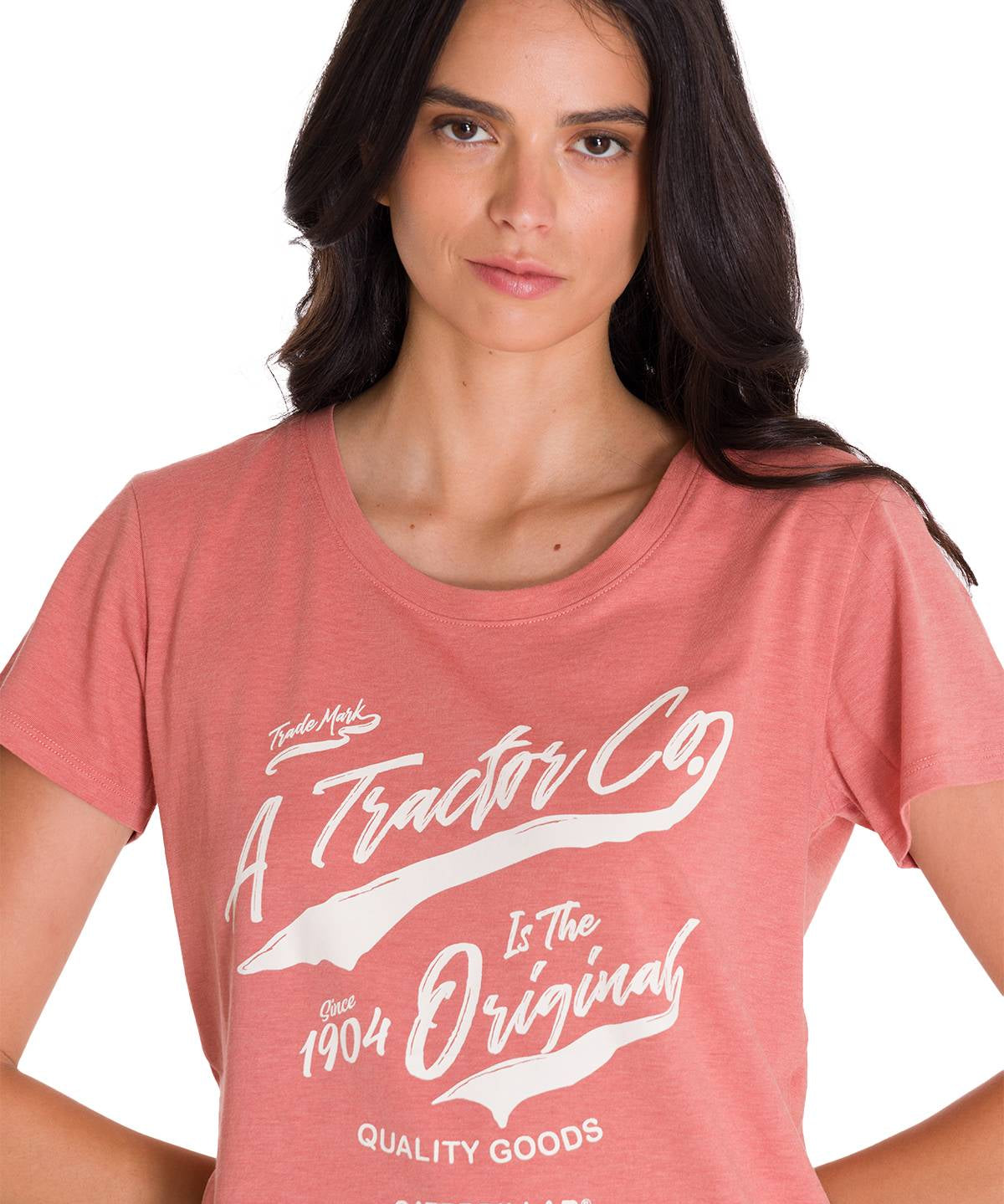 Polera Manga Corta Casual Mujer CREW EVERYDAY GRAPHIC TEE Rosada Cat