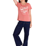 Polera Manga Corta Casual Mujer CREW EVERYDAY GRAPHIC TEE Rosada Cat