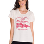 Polera Manga Corta Casual Mujer CREW CENTENNIAL GRAPHIC TEE Blanca Cat