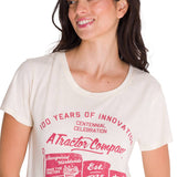 Polera Manga Corta Casual Mujer CREW CENTENNIAL GRAPHIC TEE Blanca Cat