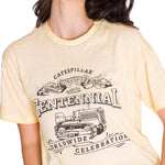 Polera Manga Corta Casual Mujer BOXY CENTENNIAL GRAPHIC TEE Blanca Cat