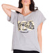Polera Manga Corta Casual Mujer RELAXED CENTENNIAL GRAPHIC TEE Gris Cat