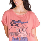 Polera Manga Corta Casual Mujer RELAXED DANNY GRAPHIC TEE Rosada Cat