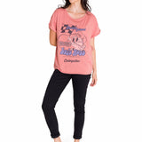 Polera Manga Corta Casual Mujer RELAXED DANNY GRAPHIC TEE Rosada Cat